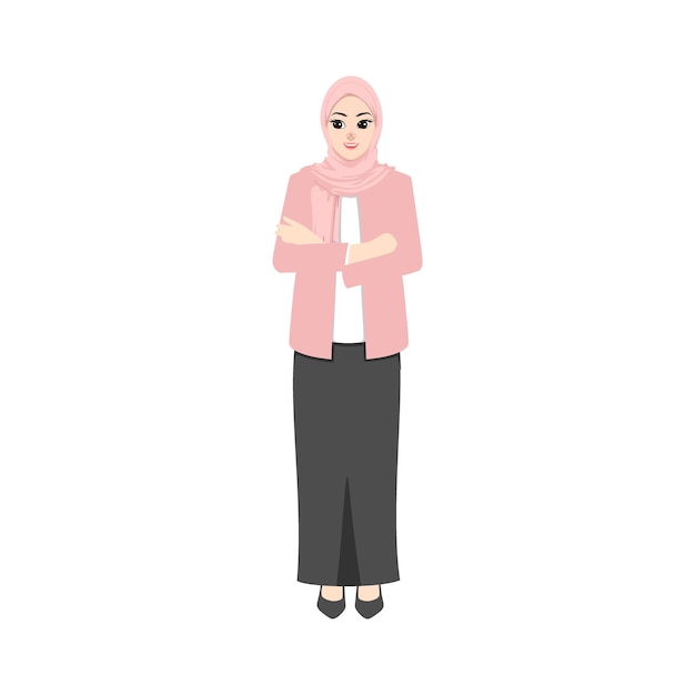 cute set of women wearing beautiful professional hijabs male