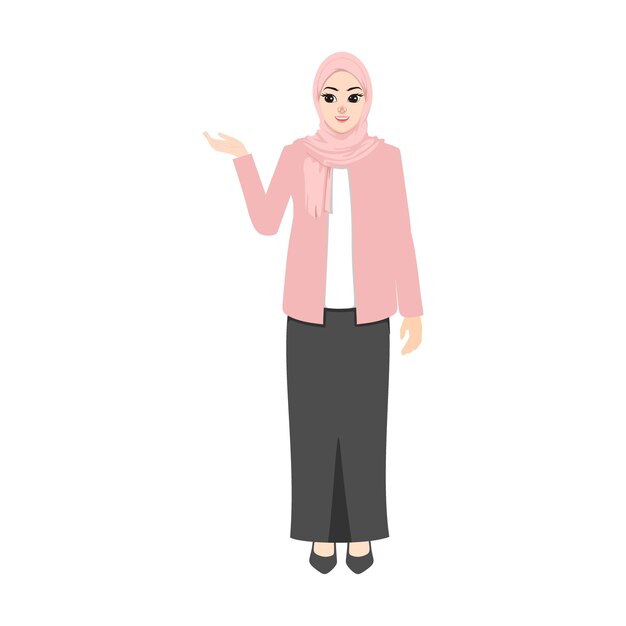 cute set of women wearing beautiful professional hijabs man