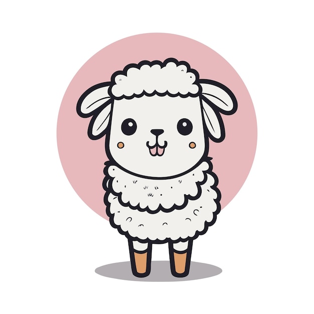 Cute Sheep Character Sheep Illustration Cute Lamb Vector