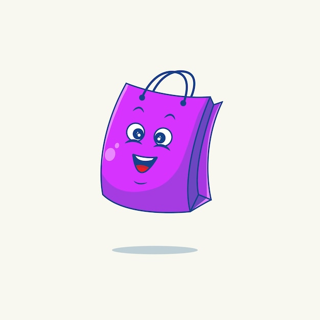 Cute Shopping bag mascot design cartoon