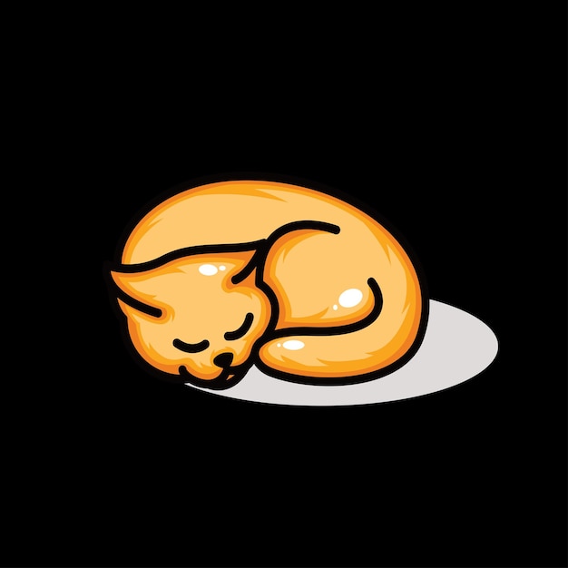 Cute sleep cat illustration character