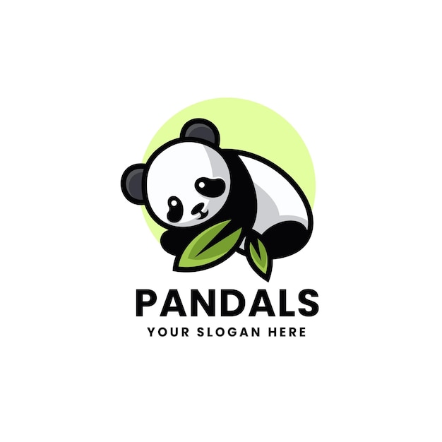 Cute Sleeping Panda Logo