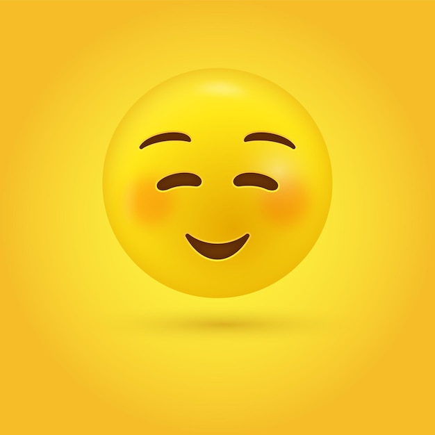 cute smiling emoji face in  modern - happy smiley emoticon