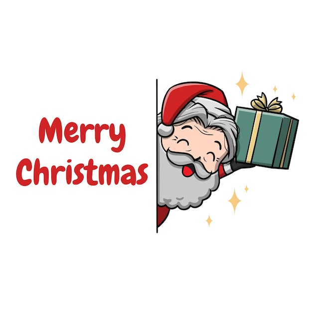 Cute Smiling Santa Claus Cartoon