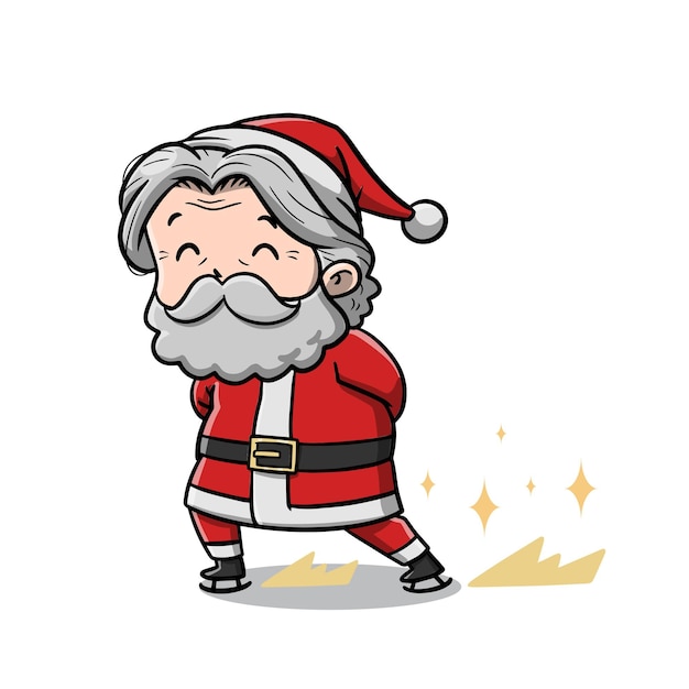 Cute Smiling Santa Claus Cartoon