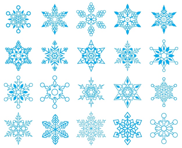 Cute snowflakes collection