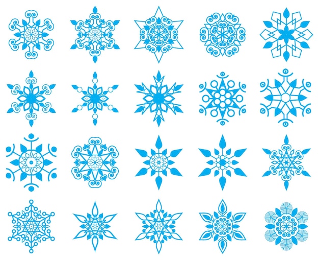 Cute snowflakes collection