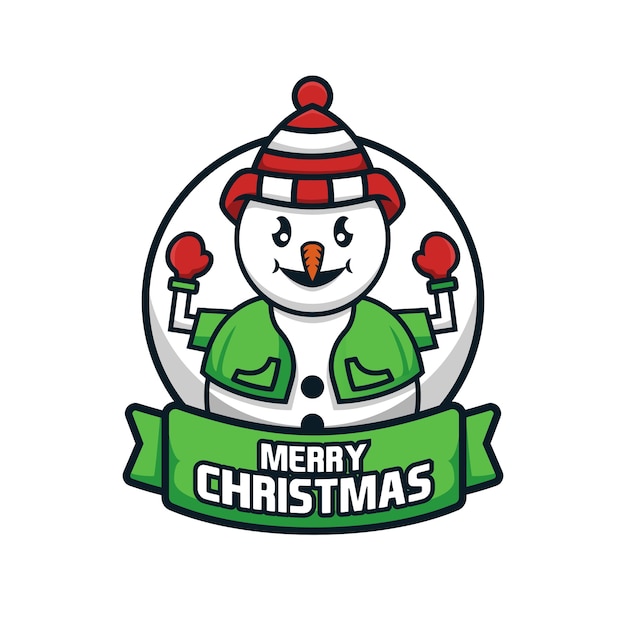 Cute snowman cartoon design