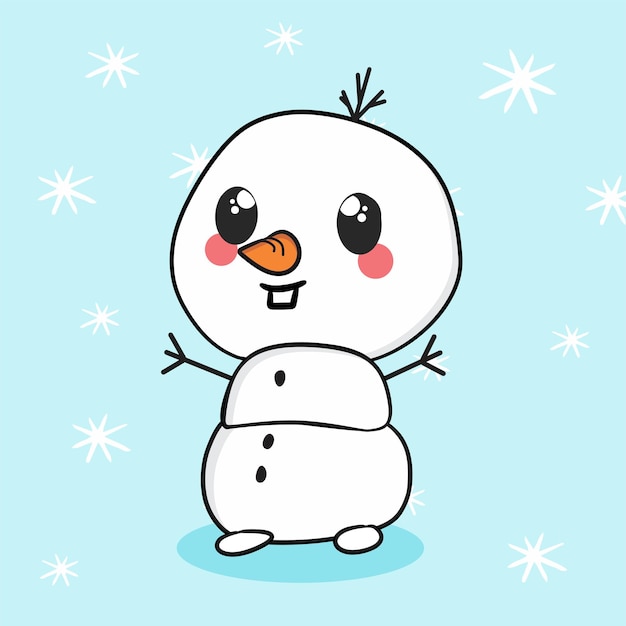 Cute snowman character