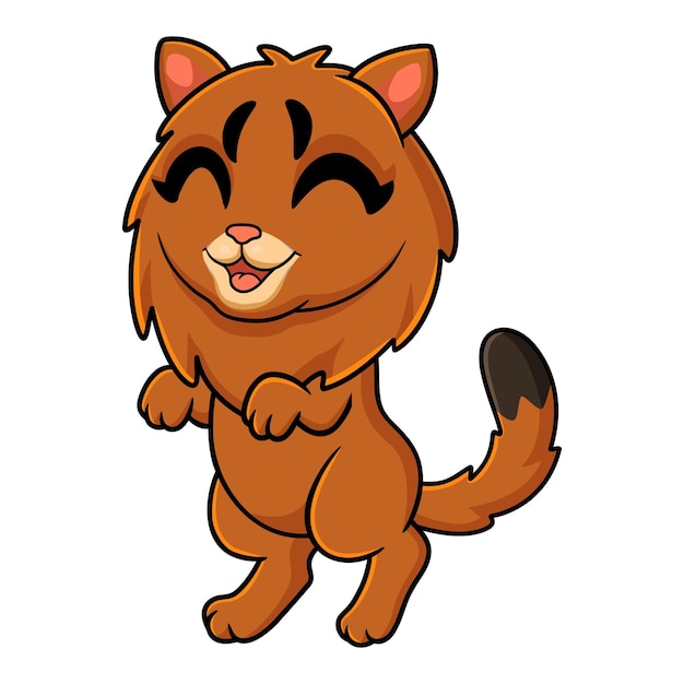 Cute somali cat cartoon standing