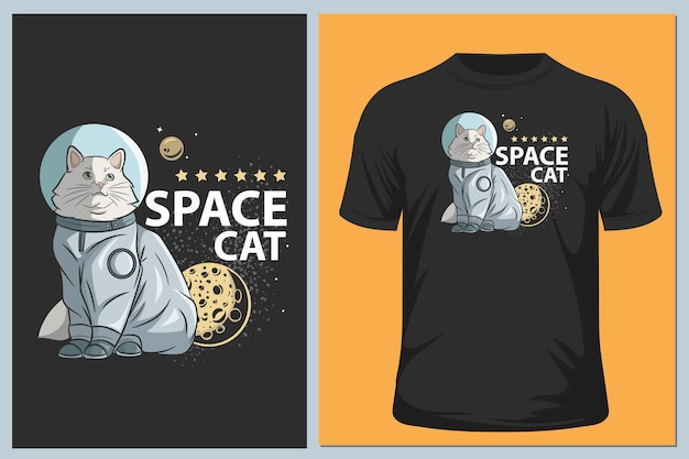 Cute Space Cat for t shirt