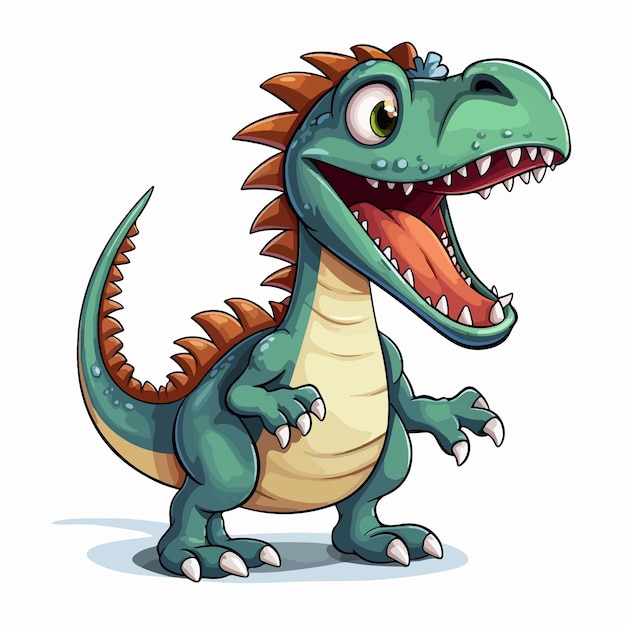 Cute Spinosaurus Dinosaur Cartoon Character Illustration