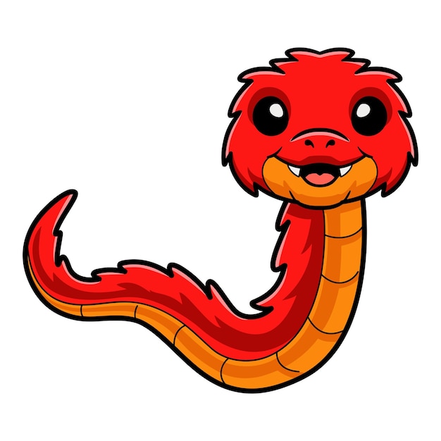 Cute spiny bush viper cartoon