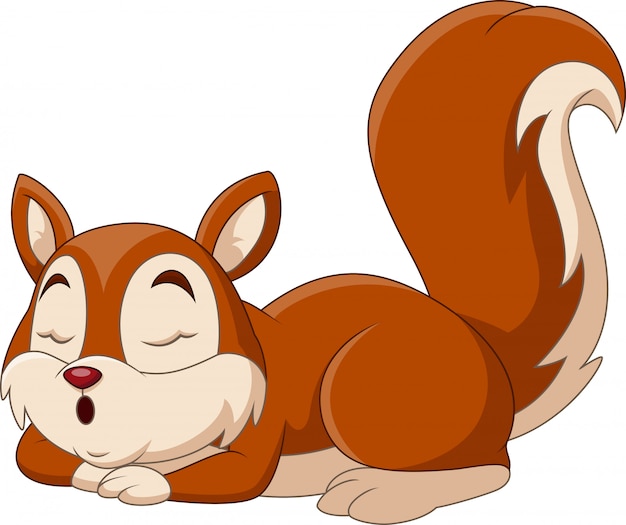 A Cute squirrel cartoon illustration