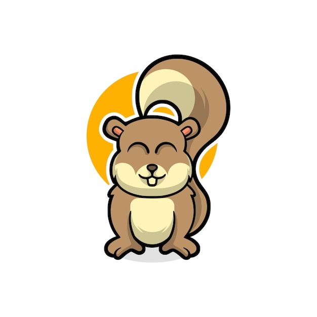 Cute squirrel hamster mascot design