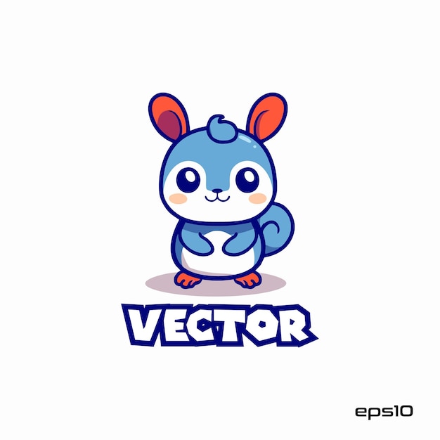 Vector cute squirrel logo vector mascot character cartoon illustration eps10