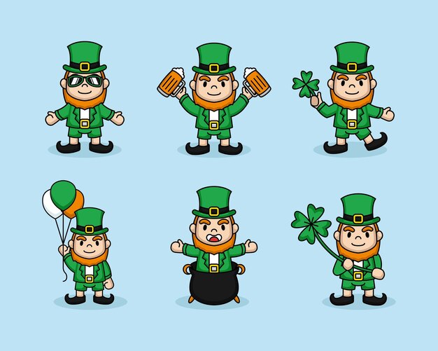 Vector cute st. patrick's day mascot design