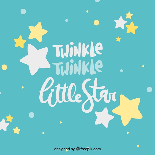 Cute star background with lettering