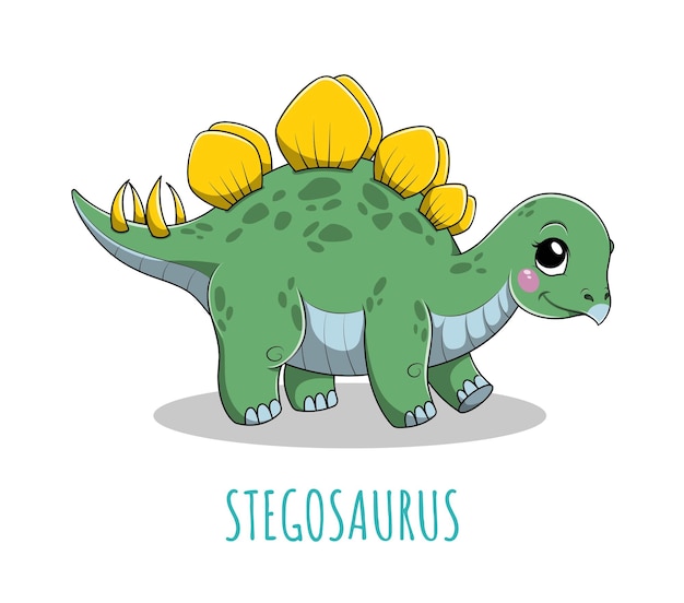 Cute stegosaurus icon