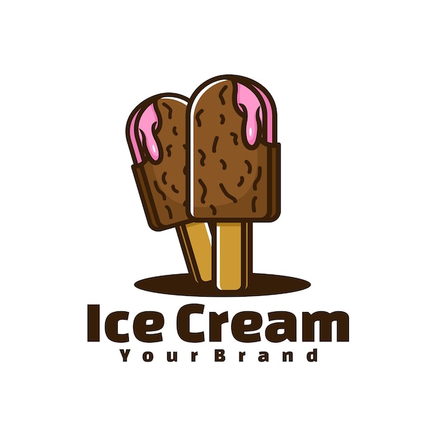 Cute stick ice cream art illustration b