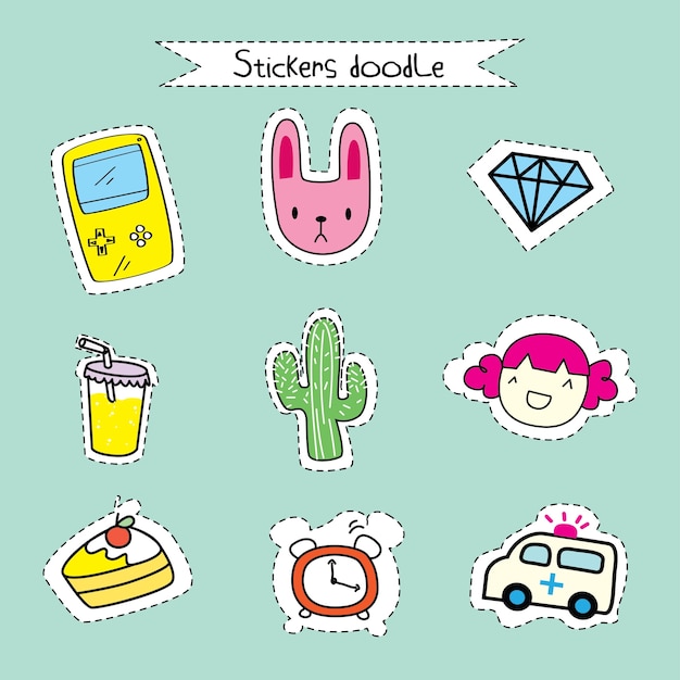 cute sticker doodle