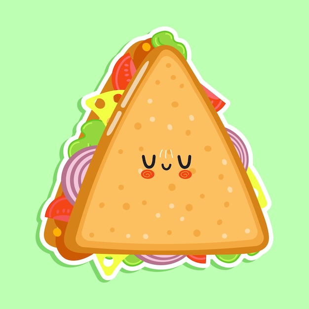 Cute sticker sandwich character