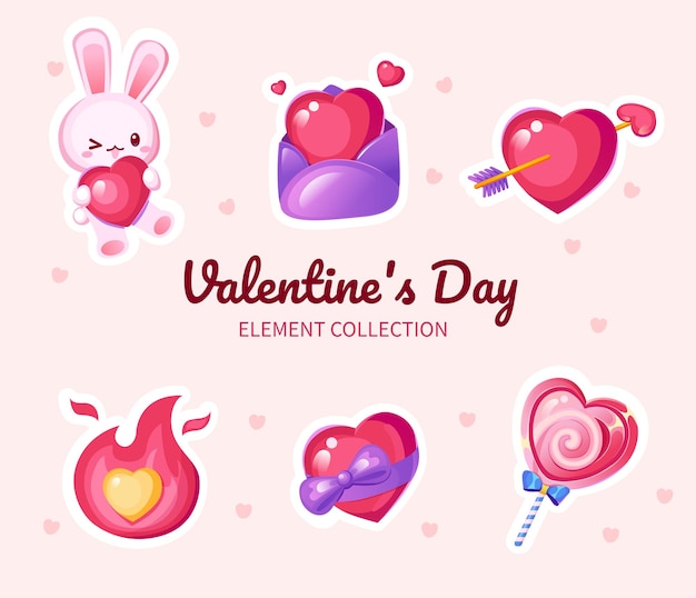 Cute stickers for Valentine's Day