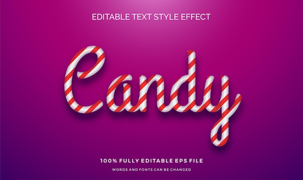 Cute stripe text style effect. Editable change fonts.  