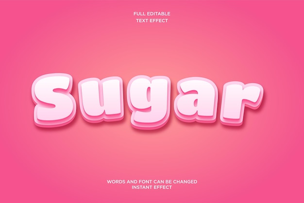 Cute Sugar Candy Editable Text Effect Pink Candy 3D Text