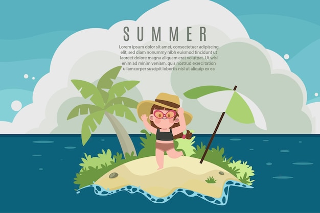 Cute summer illustration 