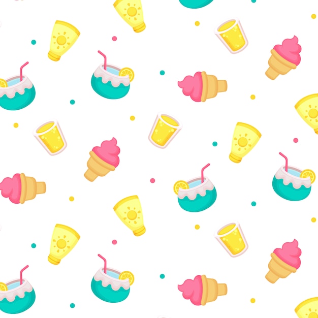 Cute Summer Seamless Pattern