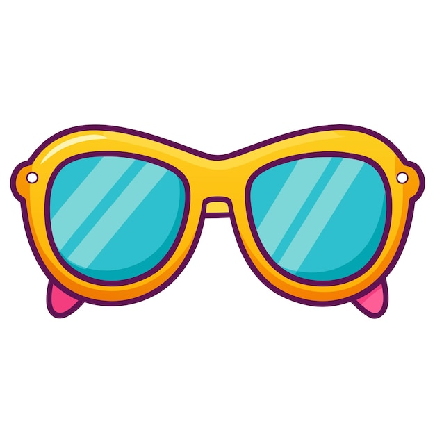 Vector cute sunglass clipart vector art and illustration