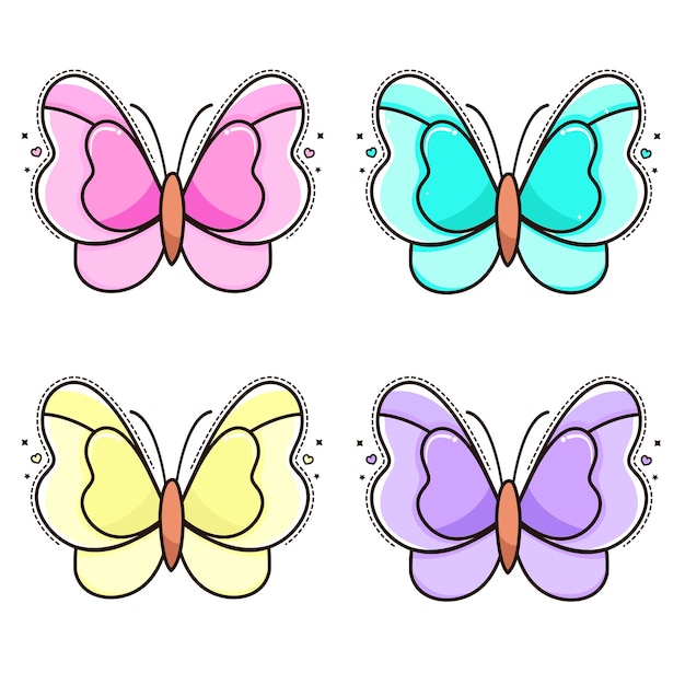 Cute symbol butterfly Vector