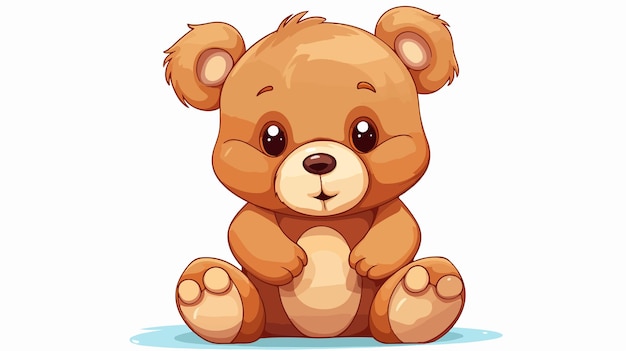 Cute Teddy Bear Cartoon Illustration for Childrens Books and Designs