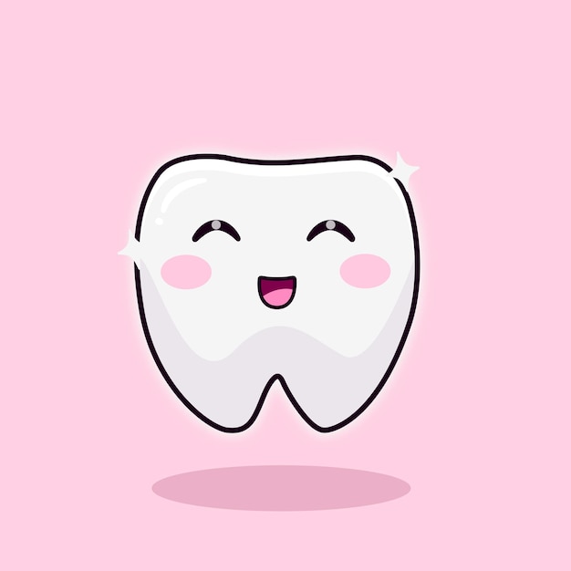 Cute teeth vector illustration