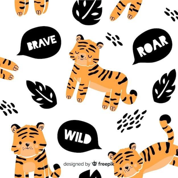 Cute tiger pattern