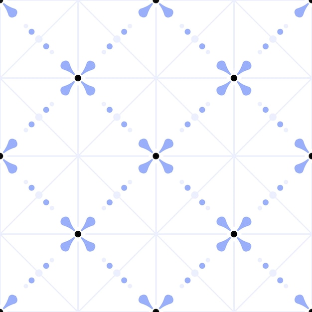 Vector cute tile pattern