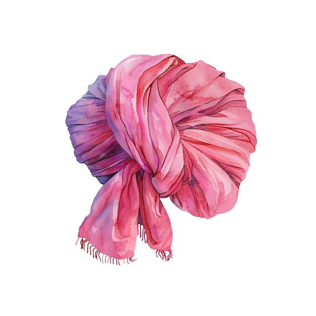 cute turban vector illustration in watercolour style