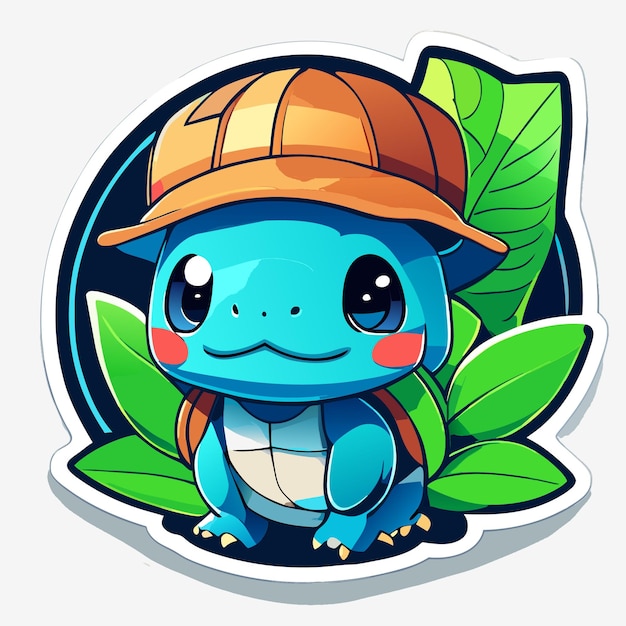 Cute turtle cartoon smiling