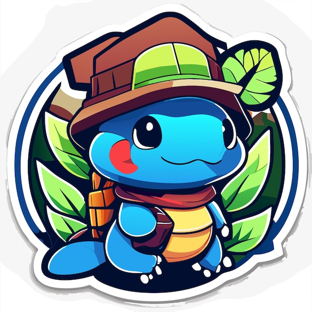 Cute turtle cartoon smiling