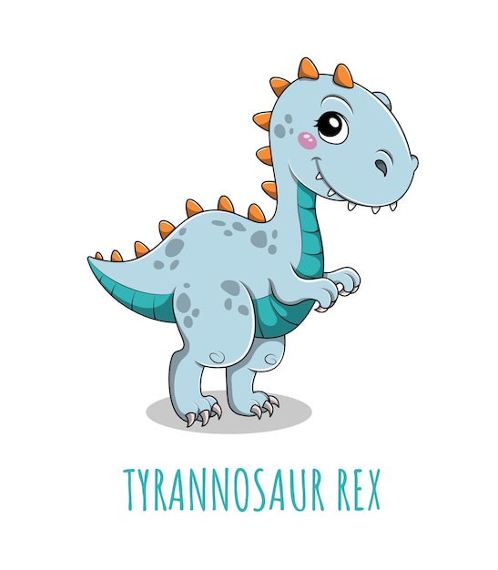 Cute tyrannosaur rex icon