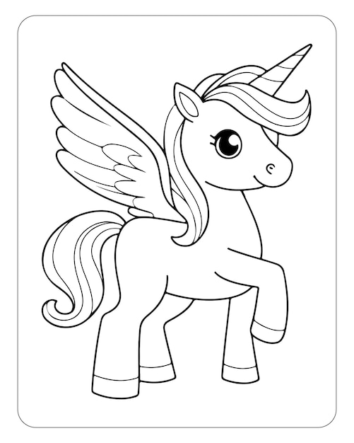 Cute Unicorn coloring