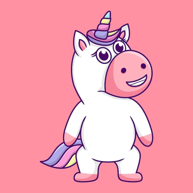 Cute unicorn illustration, cute and fun