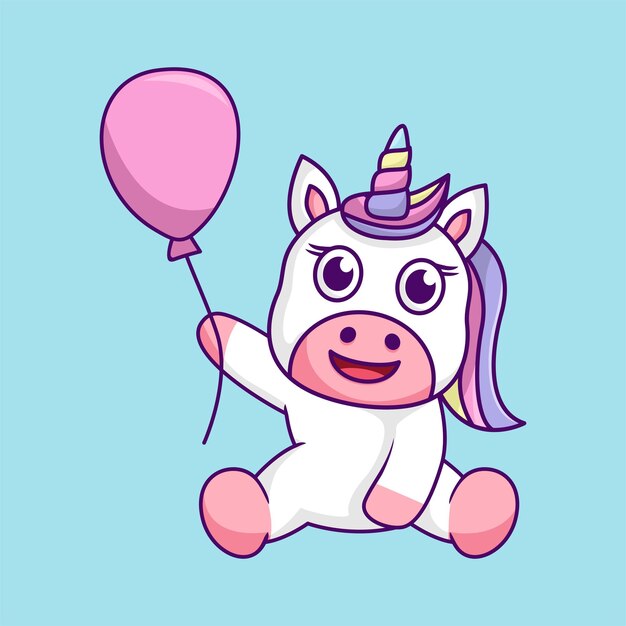 Cute unicorn illustration, cute and fun