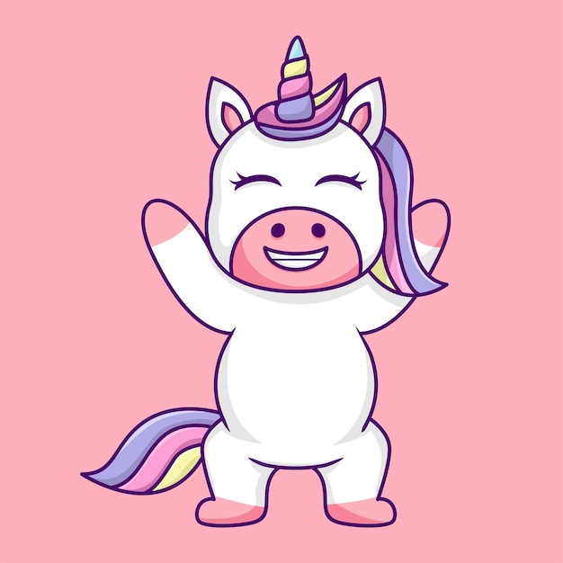 Cute unicorn illustration, cute and fun