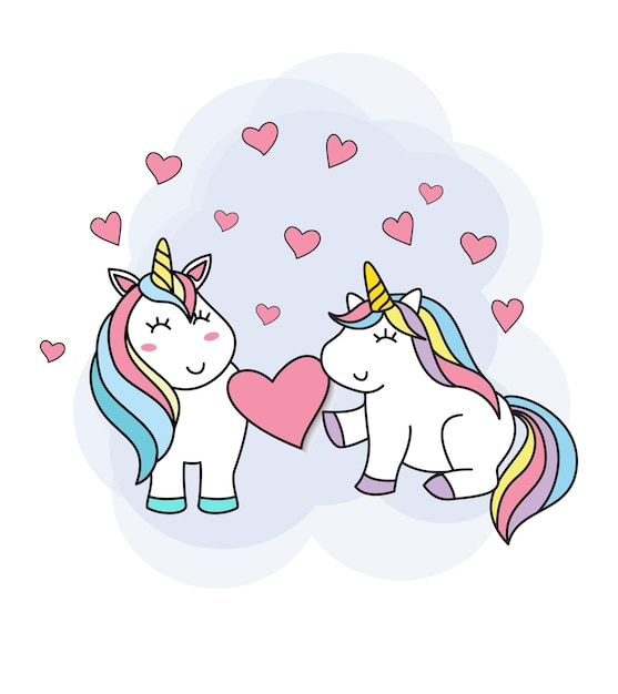 Cute unicorn illustration