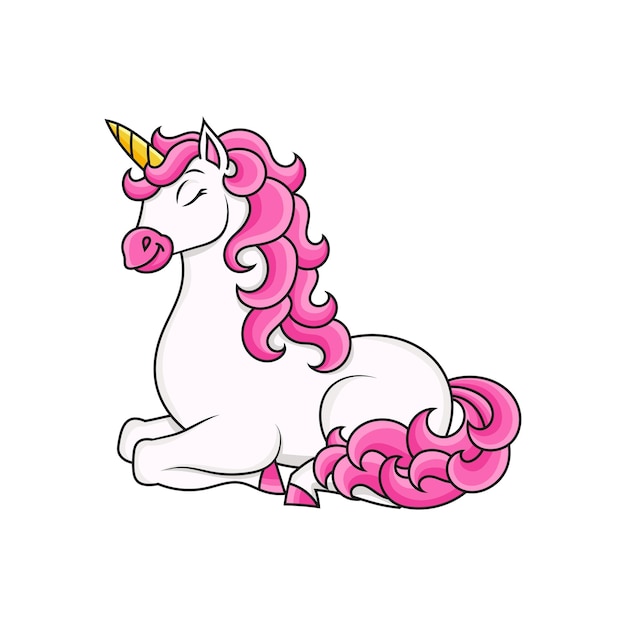 Cute unicorn Magic fairy horse Cartoon character