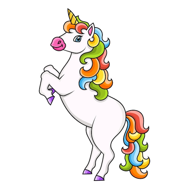 Cute unicorn Magic fairy horse