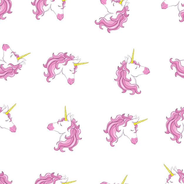 Cute unicorn pattern vector illustration