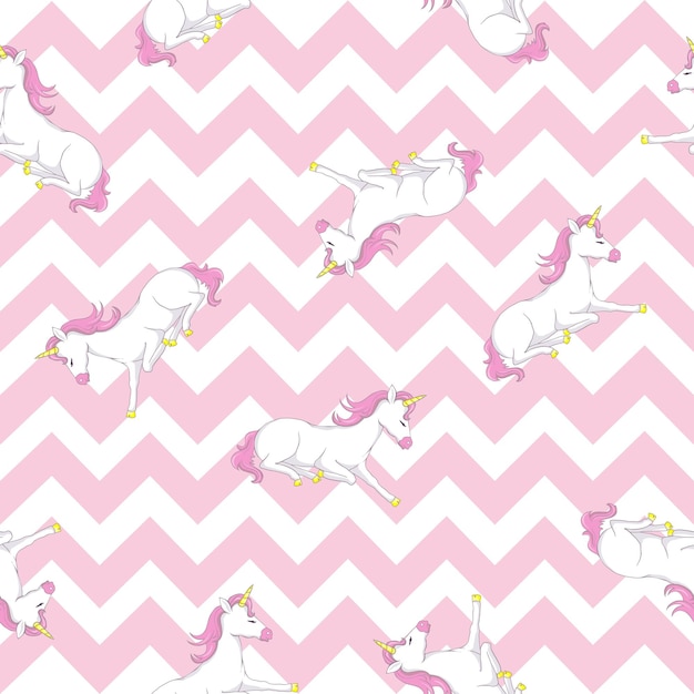 Cute unicorn pattern vector illustration